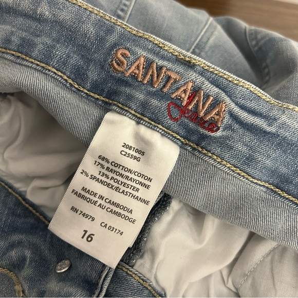 💕 NWT Santana MID RISE CAPRI Women's Blue Jeans 16 - Picture 5 of 9